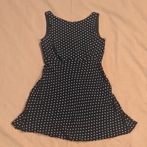 Ann Taylor Polka Dot Bias-cut Mini dress